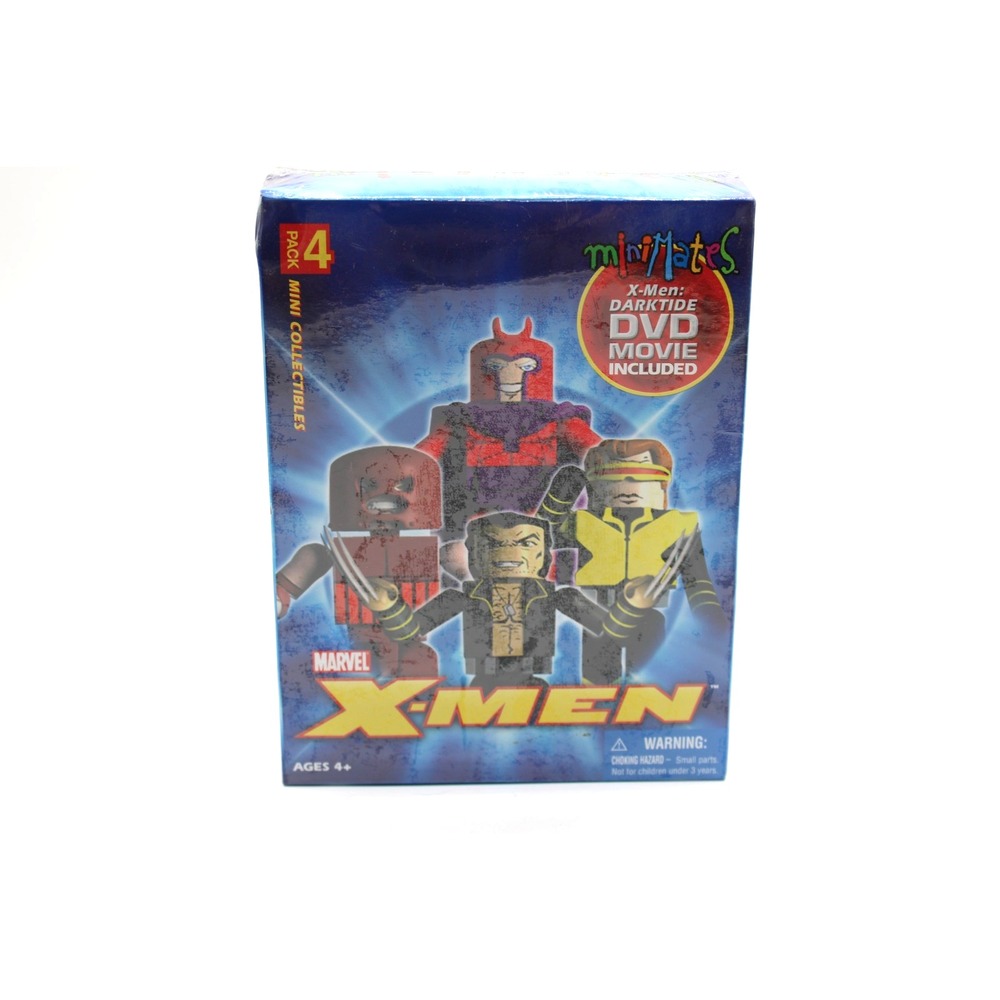 Marvel X-Men Minimates 4 Pack Set w/X-Men Darktide DVD Movie 2005 Diamond Toys - Picture 1 of 9